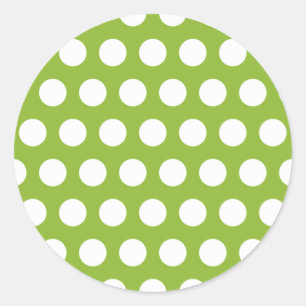 Pea Soup w/ Dots Classic Round Sticker