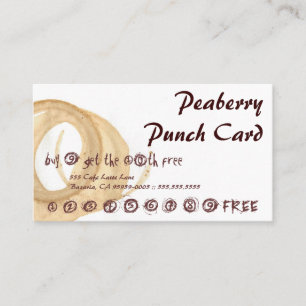 Peaberry Stained Mess Drink Punch Card