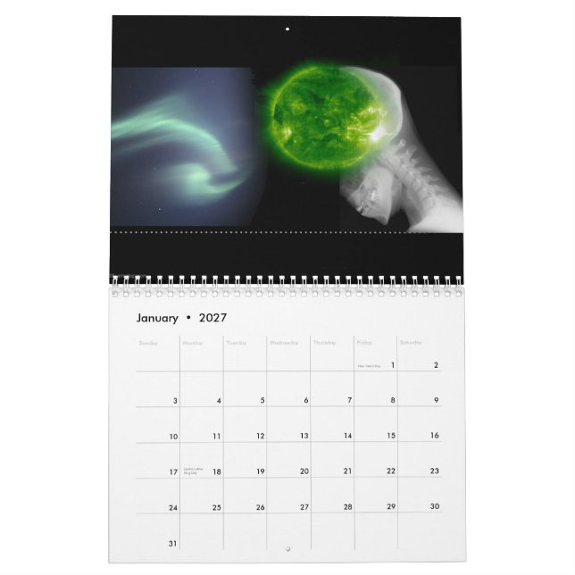 Peace 2008 calendar (Jan 2027)