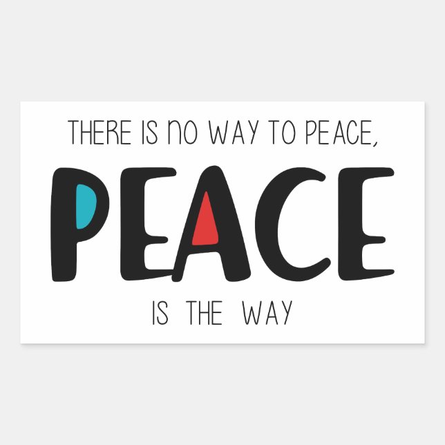 Peace 2 rectangular sticker (Front)