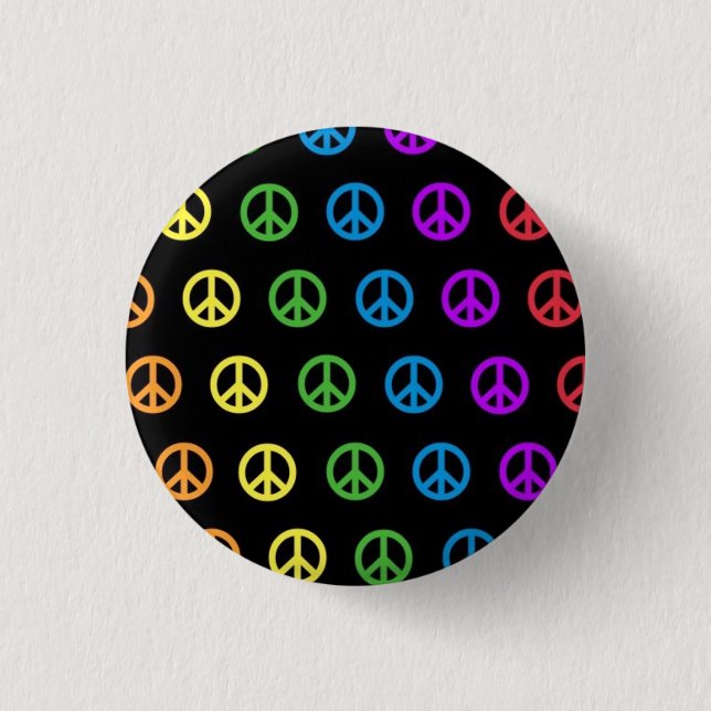 peace :] 3 cm round badge (Front)
