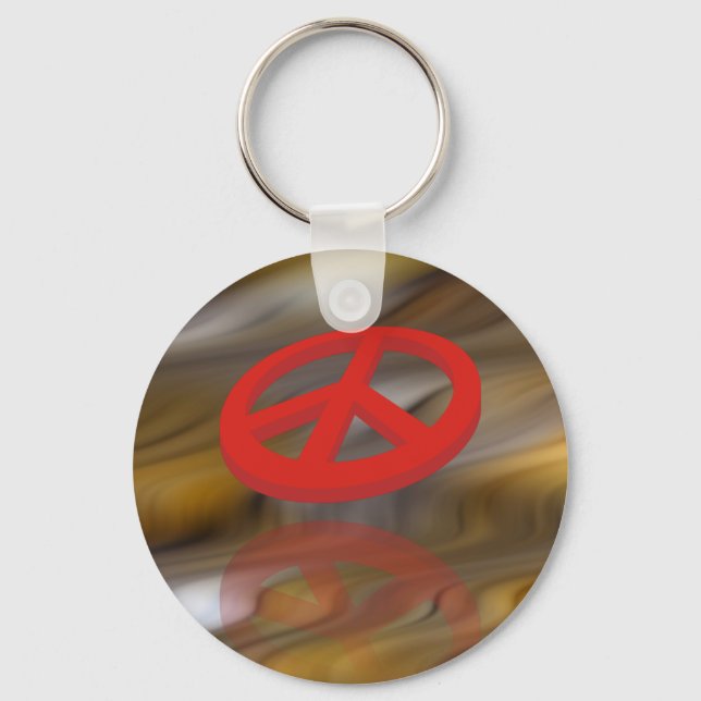 Peace 3D / reflexion Key Ring (Front)