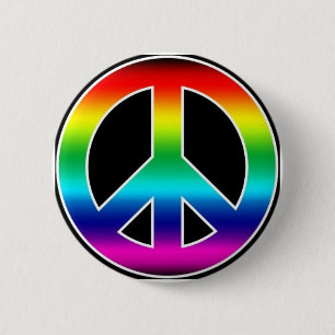 peace 6 cm round badge