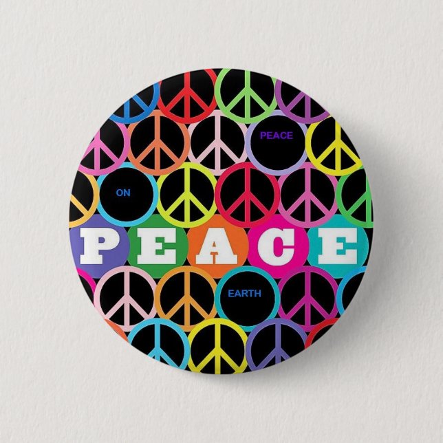 peace 6 cm round badge (Front)