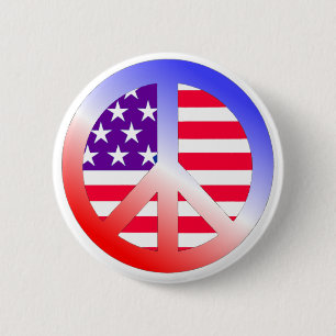 PEACE 6 CM ROUND BADGE