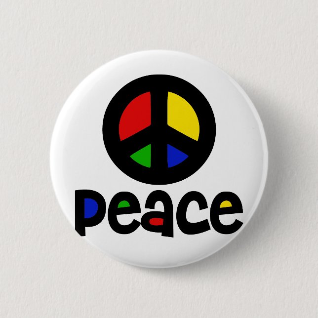 Peace 6 Cm Round Badge (Front)