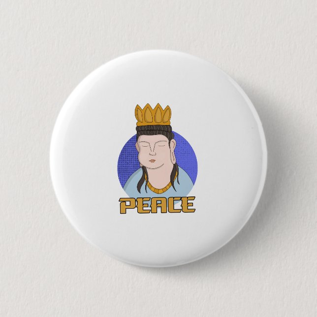 Peace 6 Cm Round Badge (Front)