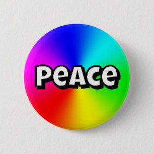 Peace 6 Cm Round Badge
