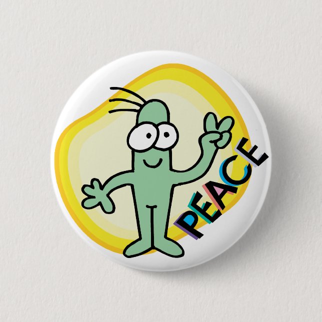 Peace 6 Cm Round Badge (Front)