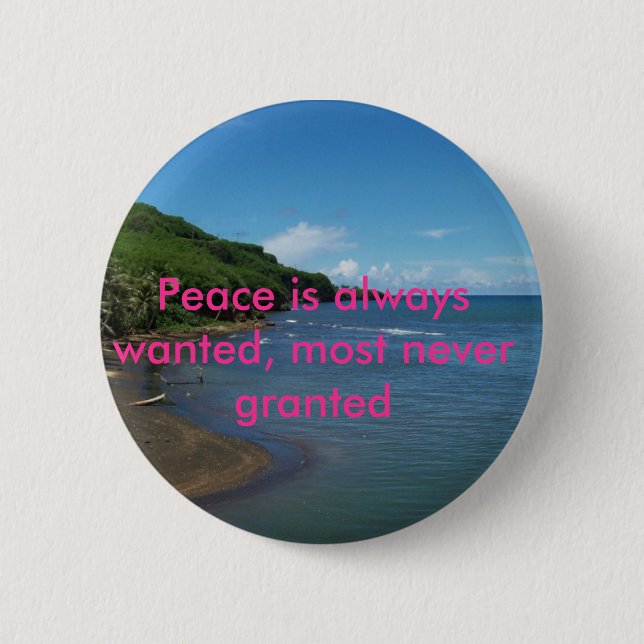 Peace 6 Cm Round Badge (Front)