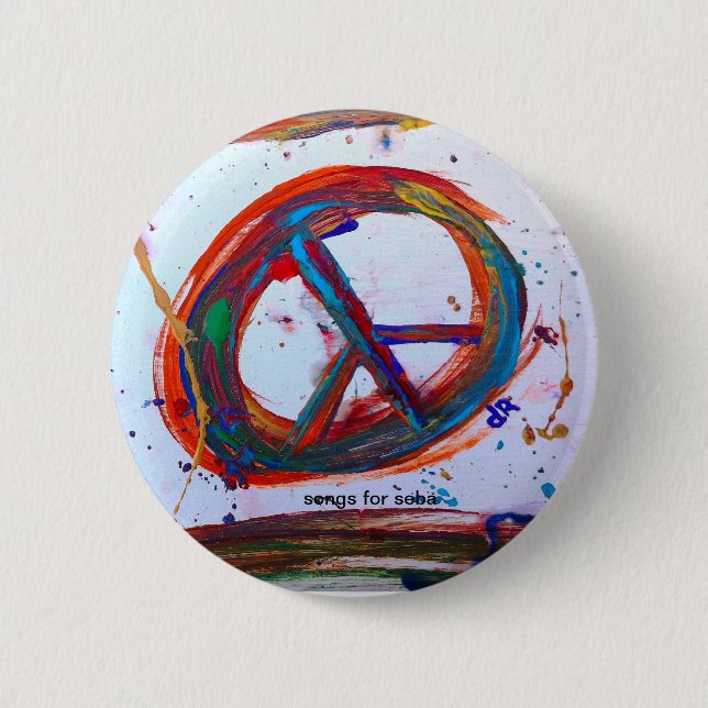 peace 6 cm round badge (Front)
