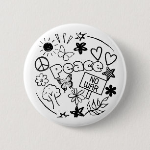 Peace 6 Cm Round Badge