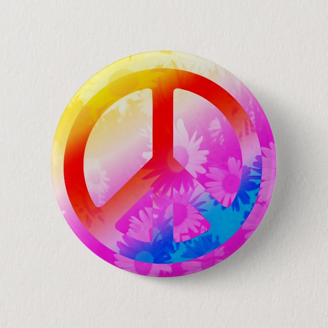 peace 6 cm round badge (Front)