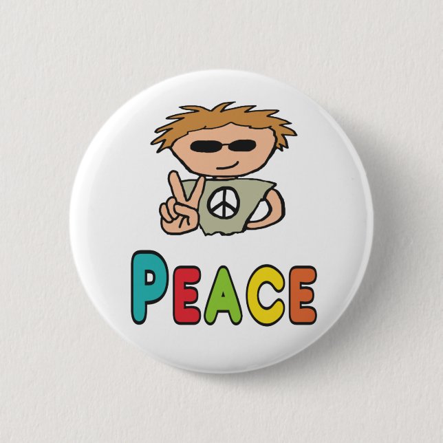 Peace 6 Cm Round Badge (Front)