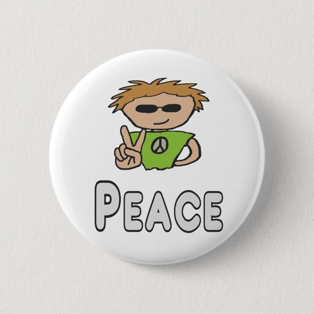 Peace 6 Cm Round Badge (Front)