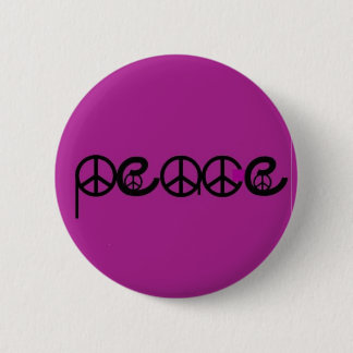 peace 6 cm round badge