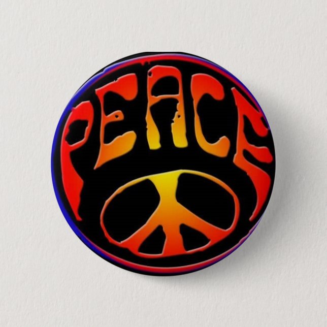 peace 6 cm round badge (Front)