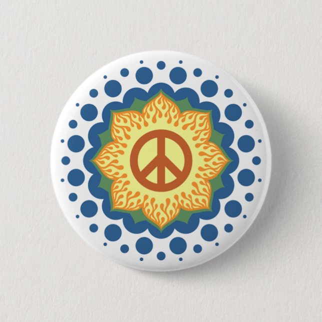 peace 6 cm round badge (Front)
