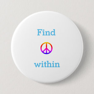 Peace 7.5 cm round badge