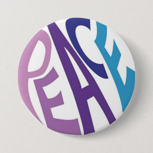 PEACE 7.5 CM ROUND BADGE