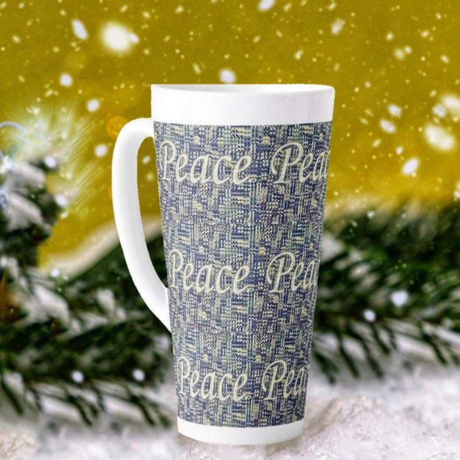 Peace Abounds Latte Mug (A holiday latte mug, with a touch of Peace, to calm the holiday mayhem!)