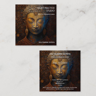 PEACE ACCORD MEDITATION PORTRAIT SQUARE BUSINESS CARD