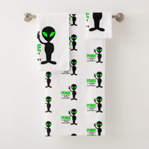 Peace Alien Bath Towel Set