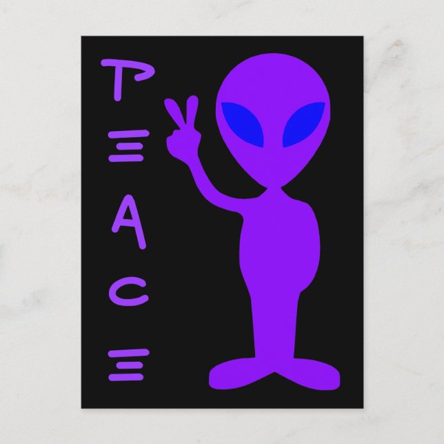 Peace Alien Postcard (Front)