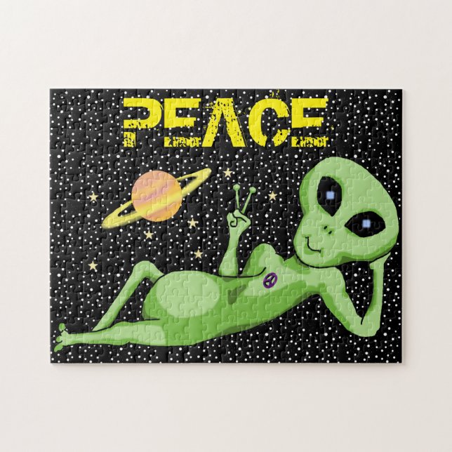 Peace Alien Puzzle (Horizontal)