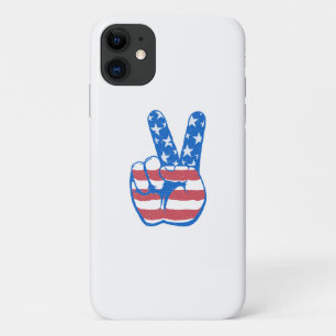 Peace American Flag Pattern iPhone 11 Case