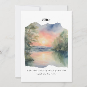 Peace and Calm Affirmation Card