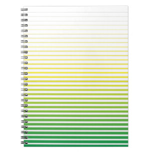Peace and calm balance green and yellow lines notebook