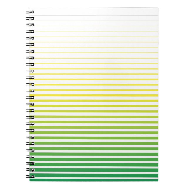 Peace and calm balance green and yellow lines  notebook (Front)