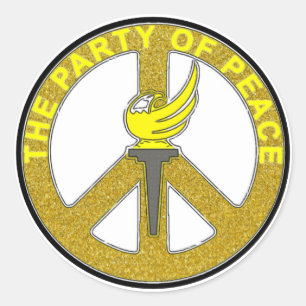 Peace and Cooperation Classic Round Sticker