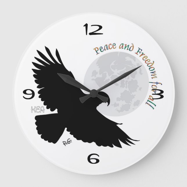 Peace and freedom for all large clock (Front)