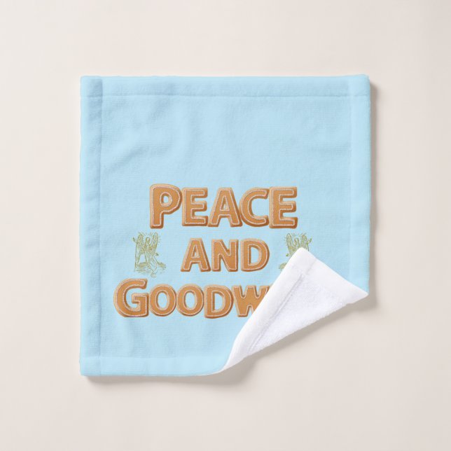 PEACE AND GOODWILL BATH TOWEL SET (Wash Cloth)