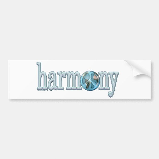 peace and harmony bumper sticker (Front)