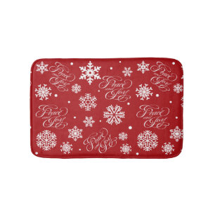 Peace and joy bath mat