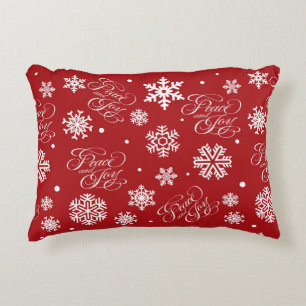 Peace and joy decorative cushion