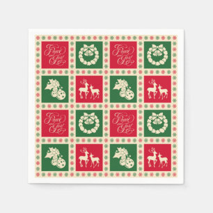 Peace and joy napkin