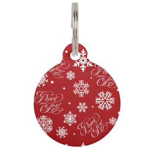 Peace and joy pet tag