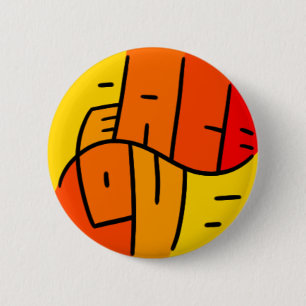 Peace and Love 6 Cm Round Badge
