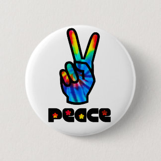 Peace and Love 6 Cm Round Badge