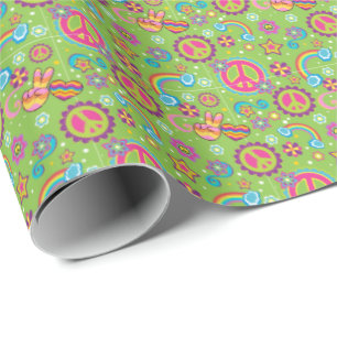 Peace and Love, Hippie Wrapping Paper
