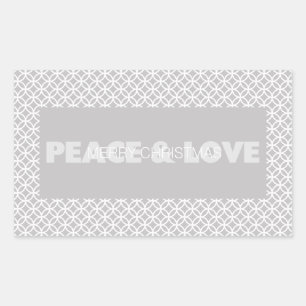 Peace and Love Holiday Stickers