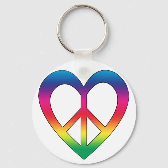 Peace and Love Key Ring (Front)
