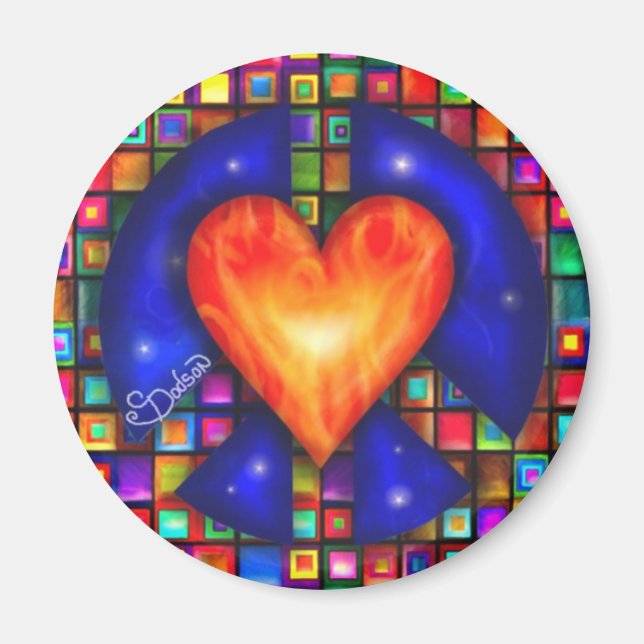 Peace and Love Magnet (Front)