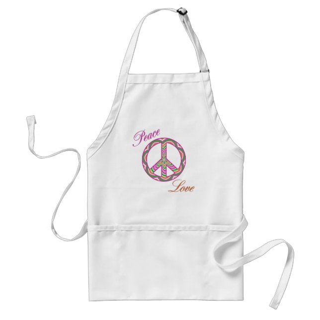 Peace and Love Peace Sign Apron (Front)