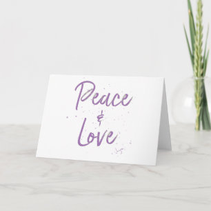 PEACE-and-Love-Purple Holiday Card