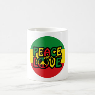 PEACE and LOVE, reggae style Coffee Mug